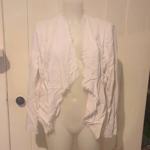 Kut from the Kloth Ivory Open Front Jacket